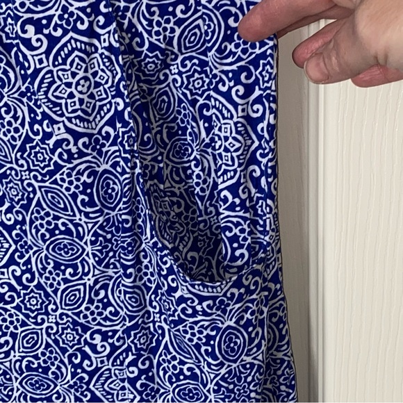 Garnet Hill Blue & White Maxi Dress ☀️ - Picture 7 of 13